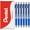 Blue, variant on Pentel Energel BLN75 Retractable Gel Ink Rollerball Pen - 0.5mm - 54% Recycled - Black, Blue, Violet - Pack of 6 in Pillow Packaging