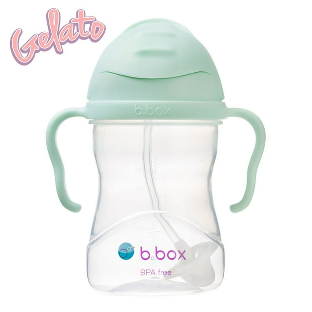 B.box Gobelet à Bec Paille Pondérée Innovante Gelato Edition (Pistache)