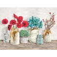 thumbnail image 2 of Jenny, Thomlinson 24x19 White Modern Wood Framed Museum Art Print Titled - Floral composition with Mason Jars, 2 of 4