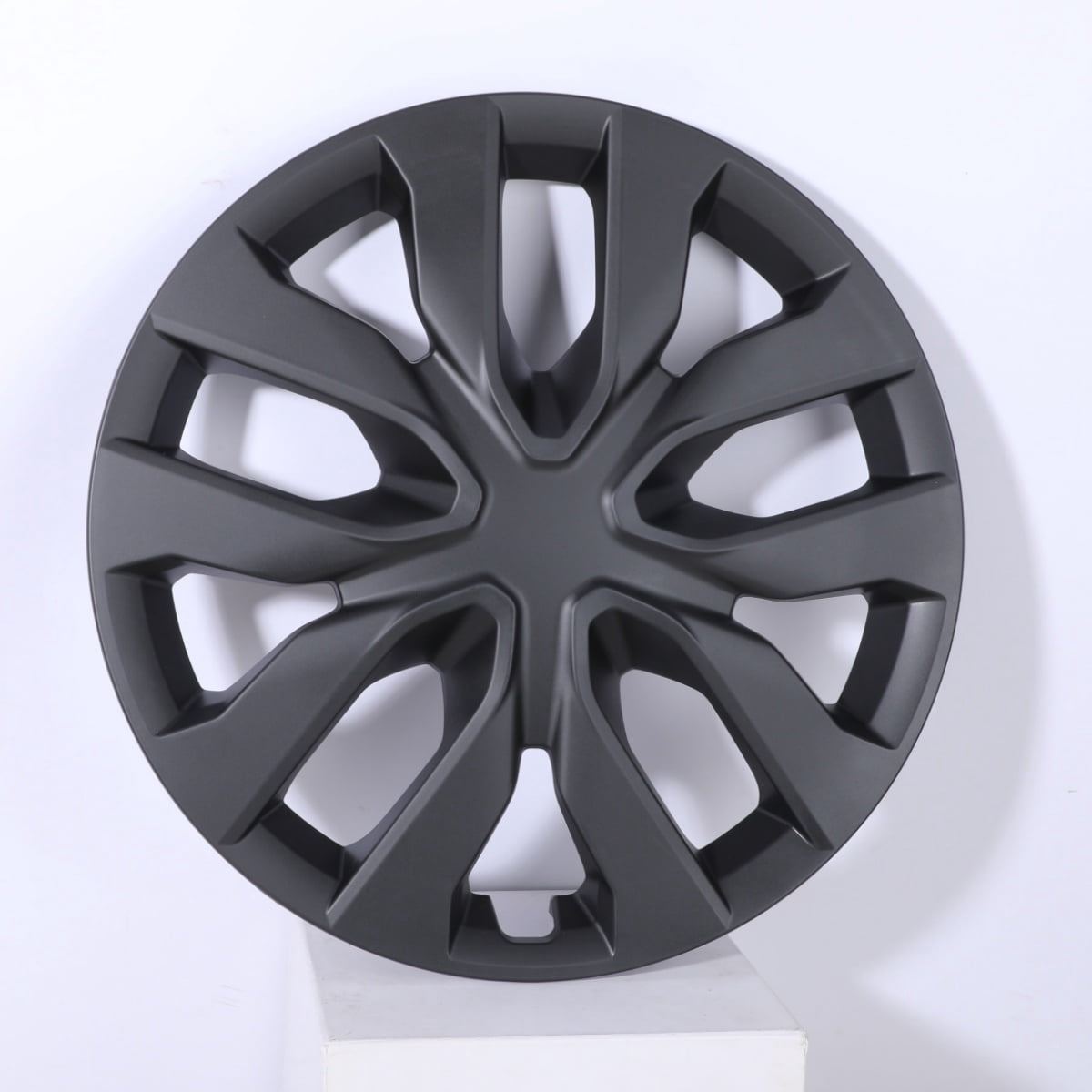 (4 Pack)17" Hubcaps Wheel Rims Cover for 2014-2020 Nissan Rogue Compatible with Steel Wheels Snap on Installation ABS+PC Material(17-inch,Black Matte)