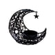 thumbnail image 1 of (Negro) Portavelas de metal con forma de luna y estrella, vela romántica para boda (10,5*9,8 cm), arte del hierro, 1 of 14