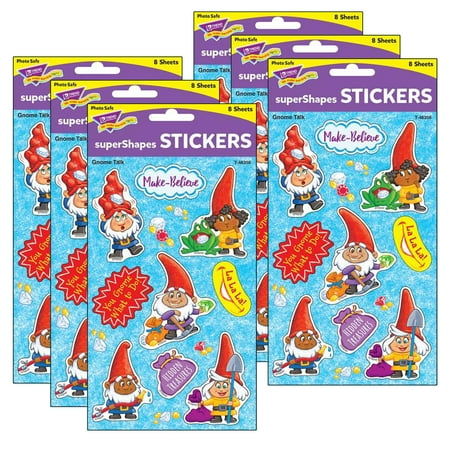 UPC: 0194629111015 | TREND Gnome Talk Large superShapes Stickers 72 Per Pack 6 Packs