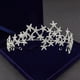 thumbnail image 4 of Zhuge Tiara de boda para novia, diadema de princesa, corona nupcial, joyería para el cabello con diamantes de imitación de cristal, decoración para novia, cumpleaños, graduación, boda (C), 4 of 4