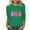 Green, variant on successthop Christmas Shirt Women Ugly Graphic Tree Plus Size 3/4 Sleeve Top Oversized Crewneck Festival Clothes