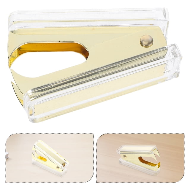 FUTUREORYY 3Pcs Portable Clear Staple Remover Set Ergonomic Grip Metal Tool for Smooth Office Desk Use