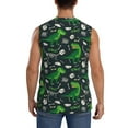 thumbnail image 4 of Bingfone T rex and Dinosaur Bone Pattern Men's Tank Tops Workout Sleeveless Tee Shirts Running Beach Tanks for Men-3X-Large, 4 of 8
