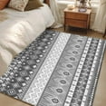 thumbnail image 4 of Rectangle Area Rugs 3 x 5 Ft, Grey White Boho Non-Slip Residential Carpet, Vintage Ethnic Tribe Abstract Art Indoor Crawling Mats Runner Rugs for Living Room/Dining Room/Bedroom, 4 of 8