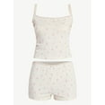 thumbnail image 5 of No Boundaries Sleep Pointelle Cami and Shorts Set, 2-Piece, Women’s XXS-3X, 5 of 5