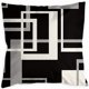 thumbnail image 3 of Juego de fundas de almohada abstractas de lino blanco y negro x4 x 45 cm, 3 of 3