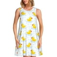 thumbnail image 1 of Balery Yellow Rubber Duck Vestidos de verano para mujer con estampado: vestido holgado sin mangas, vestido playero informal y cómodo para días calurosos., 1 of 7