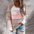 thumbnail image 2 of Moda mujer color a juego manga larga transpirable o-cuello camisa tops Fridja  ghj987+128, 2 of 5