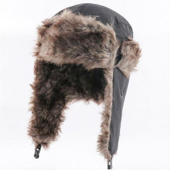Unisex Men Women Russian Hat Trapper Bomber Warm Trooper Ear Flaps Winter Ski Hat Cap Headwear