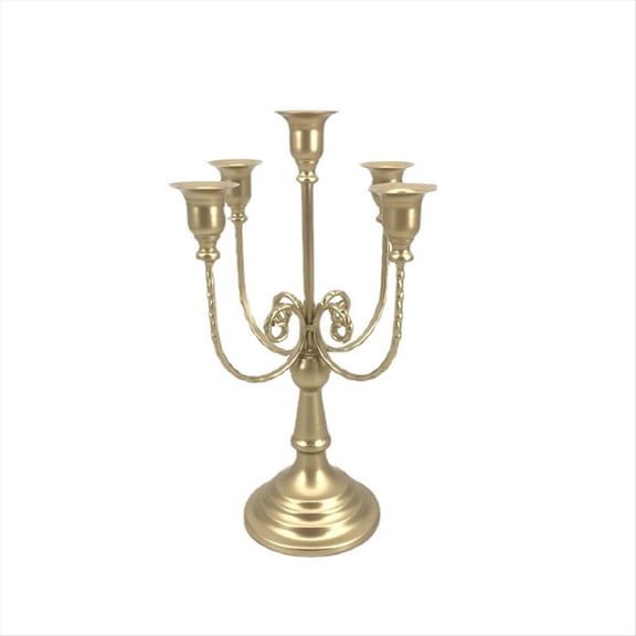 5 Arm Candelabra Vintage Wedding Party Decor Table Decor,Gold