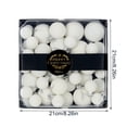 thumbnail image 3 of STPToys 44Pcs Christmas White Velvet Ornament Balls Assorted Sizes With Hanging Loops For Xmas Tree Holiday Home Decor, 3 of 9