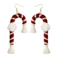 thumbnail image 1 of Pendientes Tejidos De Navidad Con Forma De Muleta, Pendientes Bohemios Tejidos Con Borlas, Pendientes Colgantes Trenzados Hechos A Mano Para Mujeres Y Niñas matsuzay AP007544-02, 1 of 6