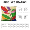 thumbnail image 5 of JEUXUS Floral Throw Pillow Cushion Case, Abstract Botanical Look Design of Modern Plant Ornament Colorful Print, Modern Accent Double-Sided Digital Printing,Green Coral Beige, 5 of 5