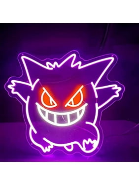 Neonium Custom Anime Ghost Neon Sign Gifts For Kids Teens Bedroom Game Room Decor Home Party(Purple)