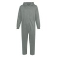 thumbnail image 4 of Boys Solid Hooded Onesie for Halloween, Full Zip Plush Jumpsuit with Ribbed, 4 of 6
