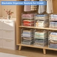 thumbnail image 3 of NestE 4-Tier Stackable Closet Organizers and Storage Shelves, Clothes Storage Basket Sweater Organizer Bins Container for Wardrobe Kitchen Bathroom Office, White, 3 of 15