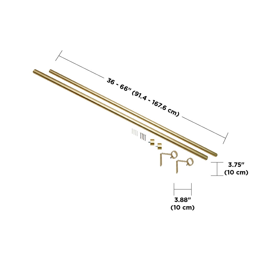 Umbra Cappa Expandable Single Curtain Rod 36-66"
