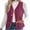 Hot Pink, variant on Busydd Women's Outerwear Vests Solid Color Sleeveless V Neck Fleece Vest Casual Comfy Warm Button Winter Vest for Women with Pockets M