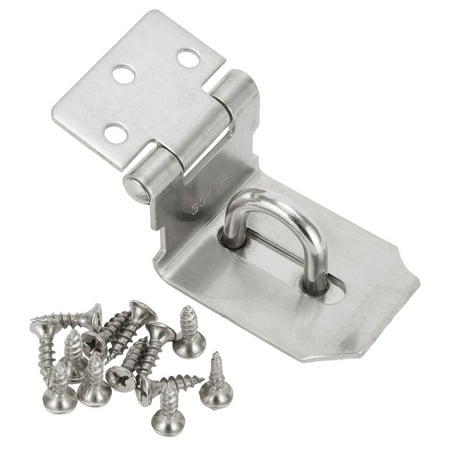 

GYZEE 90 Degrees Latch Lock Hasp And Staple For Padlock Gate Door Shed Stainless Steel(3inch)