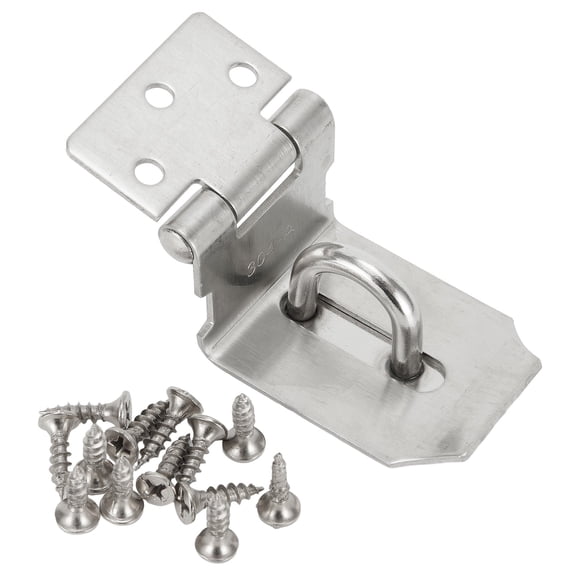 Stainless Steel Latch Lock Padlock For Door/cabinet/box/drawer 90 Degrees Latch Lock Hasp And Staple For Padlock Gate Door Shed