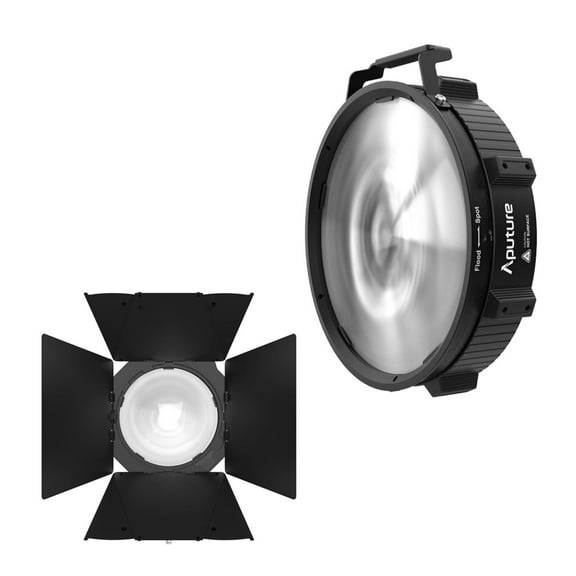 Aputure CF12 Bowens Mount Black Fresnel with Dual Expanding Focusing System Bundle with Aputure CF12 Barn Doors ( 2 Items)