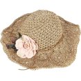 thumbnail image 1 of Wide Brim Foldable Sun Hat Floral Straw Hat Beach Vacation, 1 of 5