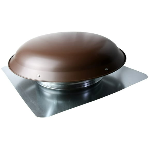 Ventamatic VX25BRN Static Galvanized Steel Dome and Flange Roof Vent, Brown