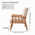 thumbnail image 7 of iooHug Mid-Century Modern Arm Chair, 25" Wide Accent Chair with Microfiber Upholstery for Living Room, Bedroom, 7 of 7