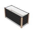 thumbnail image 1 of Weather-Resistant Aluminum Raised Garden Bed Planter Box – Deep Rectangle, Safe Rounded Corners, Drainage Holes – Perfect for Patio, Balcony, Yard, Flowers & Veggies – Size: 100x40x45cm, Color: Gray, 1 of 8