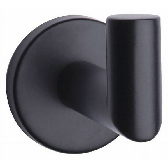 Taymor Robe Hook,Zinc,Matte,Wall Mount,1-3/4" H 04-2801BLK