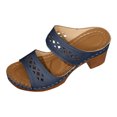 thumbnail image 3 of Womens Sandals Dressy Chunky Heeled Sandals Pour Femmes Slip On Gold Sandals Open Toe Block Heels, 3 of 6