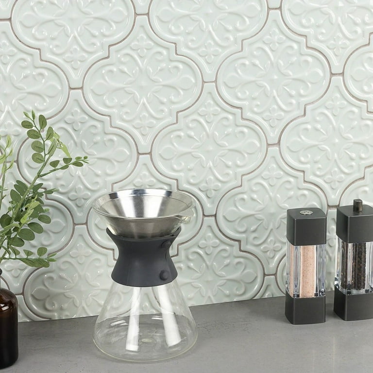Bond Tile Roma Florid Blue 6.25 in. x 7.25 in. Ceramic Arabesque Wall Tile (30 pieces 4.84 Sq. Ft. / Box) Bond Tile Roma Florid Blue 6.25 in. x 7.25 in. Ceramic Arabesque Wall Tile (30 pieces 4.84 Sq. Ft. / Box)