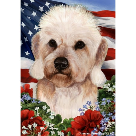 Dandi Dinmont Mustard - Best of Breed Patriotic I Garden Flags