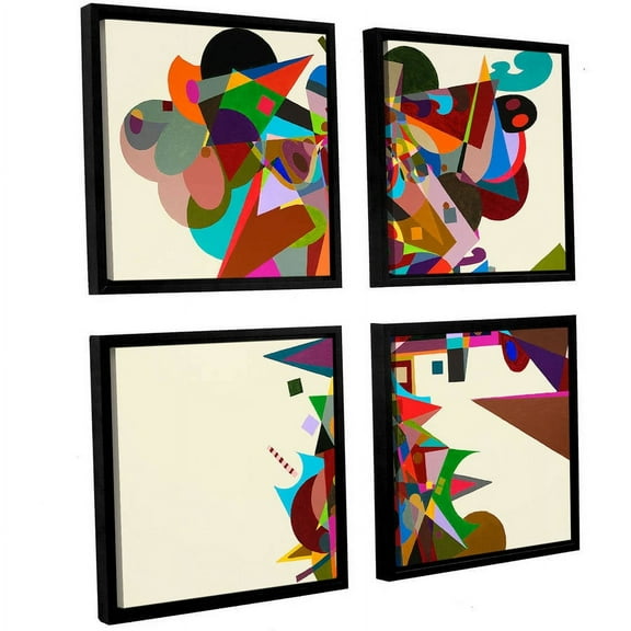 ArtWall Allan Friedlander "Atherton" 4-Piece Floater Framed Canvas Square Set