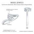 thumbnail image 6 of Rosec Jewels Lab Diamond Teardrop Engagement Ring 1 Ct - Pear Shape Diamond Ring - EF-VS Grade, 925 Sterling Silver, US 4.00, 6 of 7