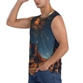 thumbnail image 3 of Balery Cowboy Boots Under Starry Sky Camisetas sin mangas para hombre, absorbe la humedad y protege contra el mal olor.-3X-Large, 3 of 7
