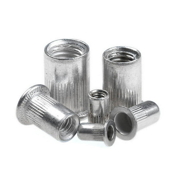 165 Pièces M3-M10 Rivets à Tête Plate en Alliage Rivet Rivet Écrous Pièce de Rechange Écrous Filetés en Alliage d'Aluminium Écrous Filetés Réparant l'Entretien