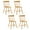 Natural, variant on Gymax Dining Chairs Set of 4 Farmhouse Kitchen Chair w/ Rubber Wood Frame Wide Seat Natural