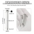 thumbnail image 2 of 8 Pcs 304 Stainless Steel Shoulder Bolt 4mm Shoulder Dia 45mm Shoulder Length M3x0.5 Thread Hex Socket Shoulder Bolts for Hydraulic Injection Molding Machinery Industries, 2 of 6