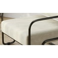 thumbnail image 5 of Modern Accent Chair Armchair with Metal Framed, Corduroy Fabric Upholstered Living Room Chair Reading Chair with Anti Slip Pads, Iron Sofa Chair Lazy Leisure Chair for Bedroom Office Balcony, Beige, 5 of 8