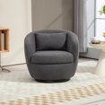 thumbnail image 2 of 360 Degree Swivel Accent Chair, Teddy Fabric Round Sofa Club Upholstered Barrel with Hidden Storage Space, Small Modern Arm Chair for Nursery, Living Room, Hotel, Bedroom, Office, Lounge, Hotel Office, 2 of 7