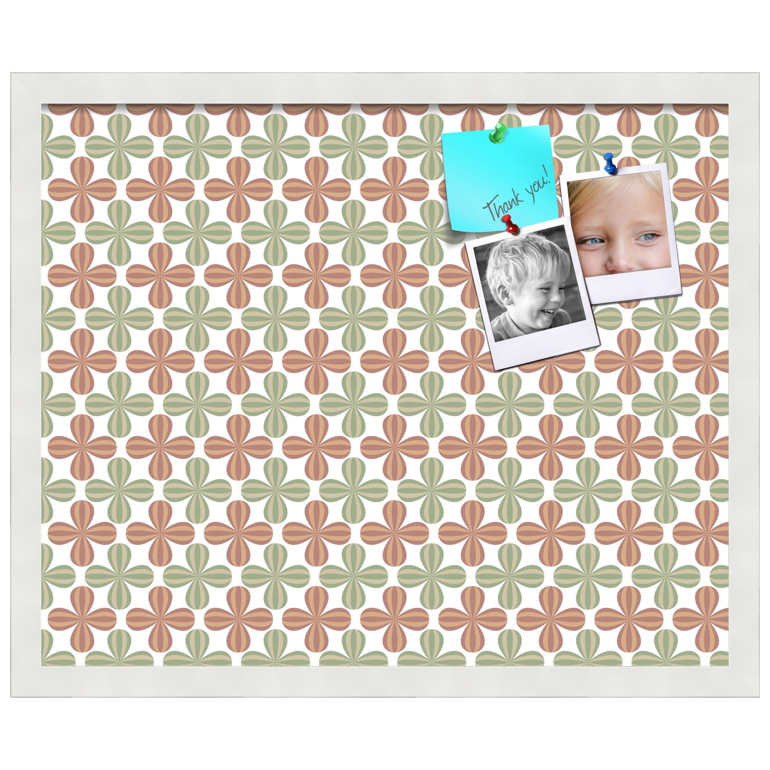 PinPix ArtToFrames 20x16 Custom Cork Bulletin Board    Poster Board Has a Fabric Style Canvas Finish, Framed in Satin White Frame (PinPix-558)