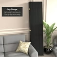 thumbnail image 5 of Red Lantern 7 ft. Tall Woven Fiber Folding Screen - Black - 6 Panel, 5 of 6