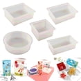 thumbnail image 3 of yuksok 8 Pieces Square Resin Rectangle Candle Cube Casting for Coaster Candle Soap, 3 of 9