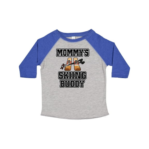 Inktastic Mommys Skiing Buddy for Kids Boys or Girls Toddler T-Shirt