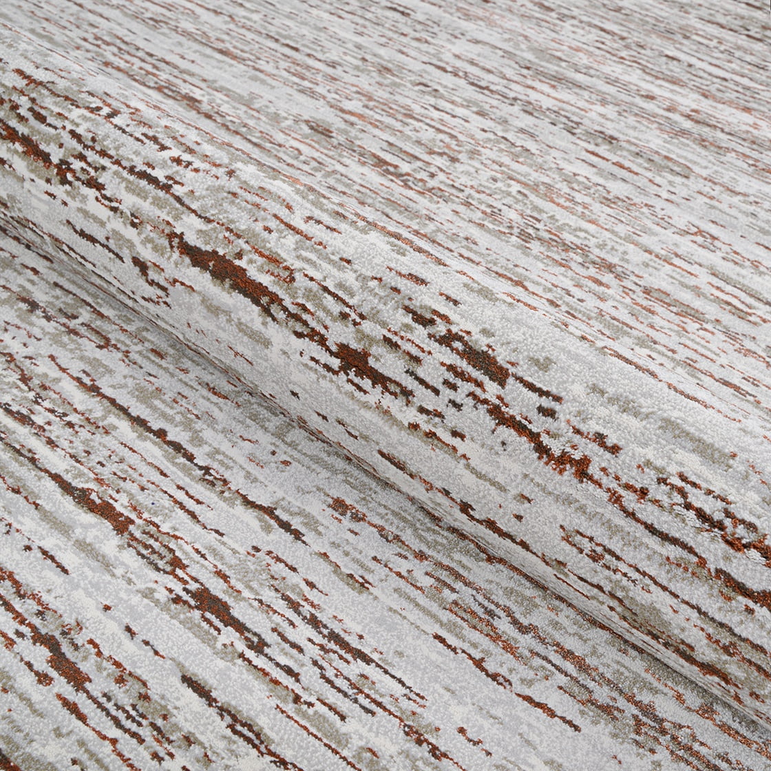 Couristan Sonnet Capillary 5'3" x 7'6" Grey and Chocolate Indoor Area Rug
