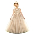 thumbnail image 4 of Weebloom Dress For Little Girls Sleeveless Tutu Gown Fancy Wedding Party Pageant Birthday Dress Formal Gown Elegant Dresses Khaki 5-6 Years, 4 of 4